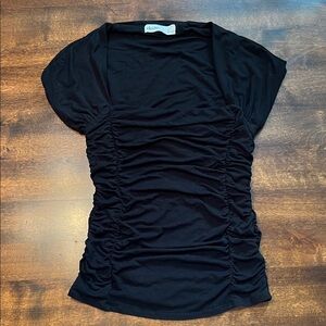 Elodie Black Ruched Top - Size S